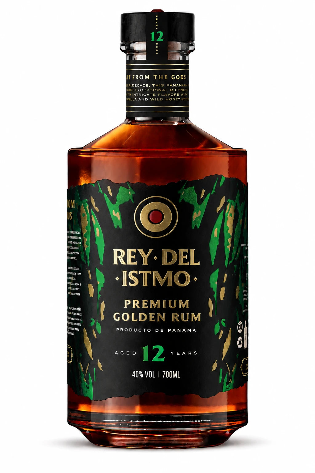 Rey del Istmo 12 year old Panamanian rum bottle